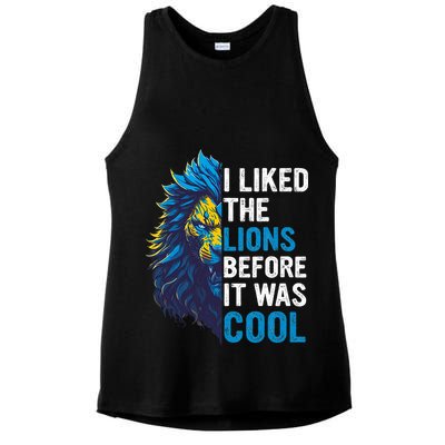 I Liked The Lions Before It Was Cool Ladies PosiCharge Tri-Blend Wicking Tank