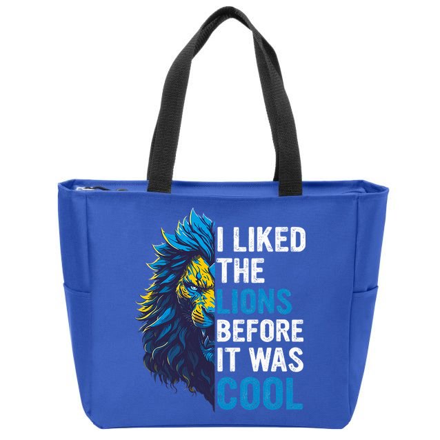 I Liked The Lions Before It Was Cool Zip Tote Bag