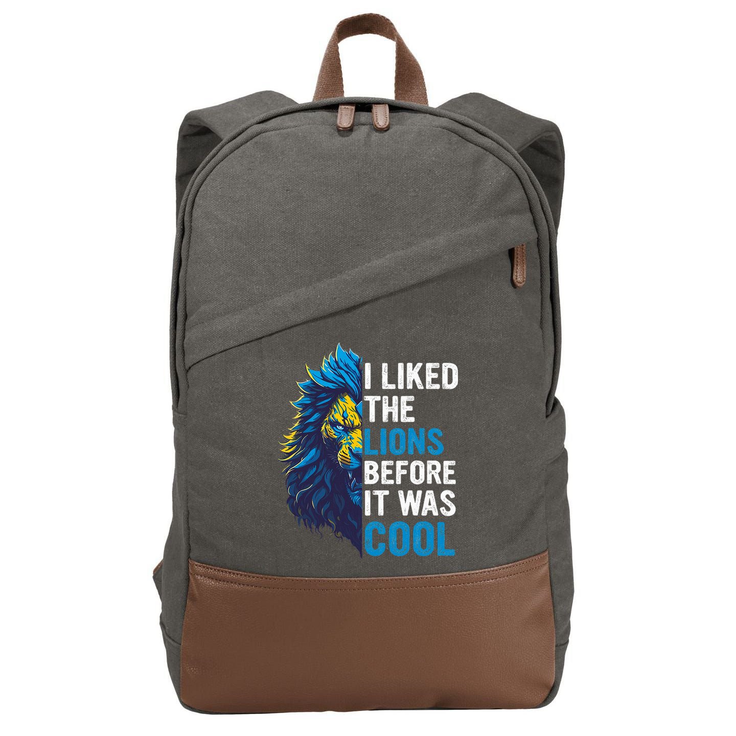 I Liked The Lions Before It Was Cool Cotton Canvas Backpack