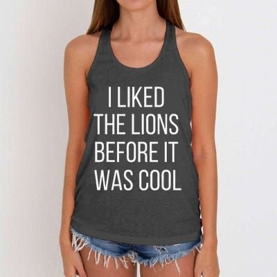 I Liked The Lions Before It Was Cool Women's Knotted Racerback Tank