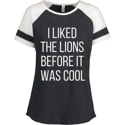 I Liked The Lions Before It Was Cool Enza Ladies Jersey Colorblock Tee