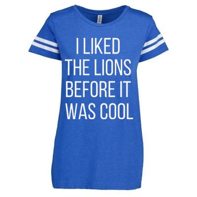 I Liked The Lions Before It Was Cool Enza Ladies Jersey Football T-Shirt