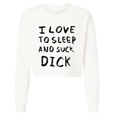 I Love To Sleep And Suck Dick Cropped Pullover Crew