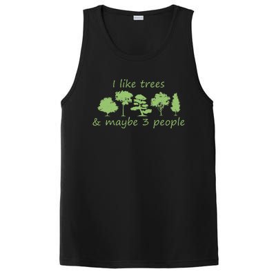 I Like Trees & Maybe 3 People Nature Tree Lover Tree Hugger PosiCharge Competitor Tank