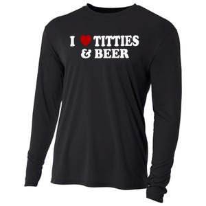 I Love Tittes And Beer Cooling Performance Long Sleeve Crew