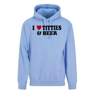 I Love Tittes And Beer Unisex Surf Hoodie