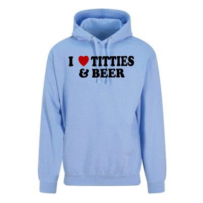 I Love Tittes And Beer Unisex Surf Hoodie