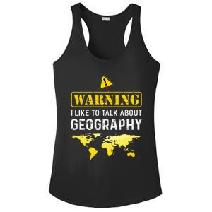 I Like To Talk About Geography Ladies PosiCharge Competitor Racerback Tank