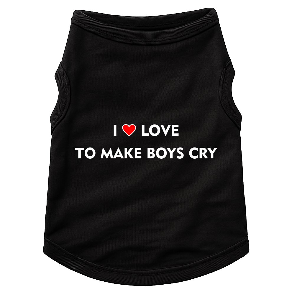 I Love To Make Boys Cry Funny Heart Doggie Tank