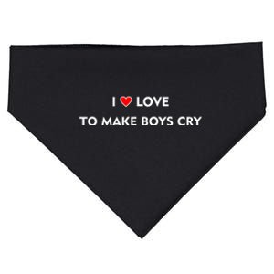 I Love To Make Boys Cry Funny Heart USA-Made Doggie Bandana