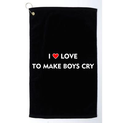 I Love To Make Boys Cry Funny Heart Golf Towel