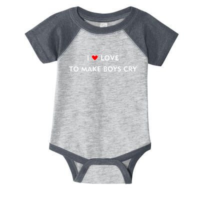 I Love To Make Boys Cry Funny Heart Infant Baby Jersey Bodysuit