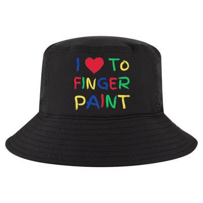 I Love To Finger Paint Couple Valentine Day Cute Heart Love Cool Comfort Performance Bucket Hat