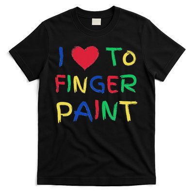 I Love To Finger Paint Couple Valentine Day Cute Heart Love T-Shirt