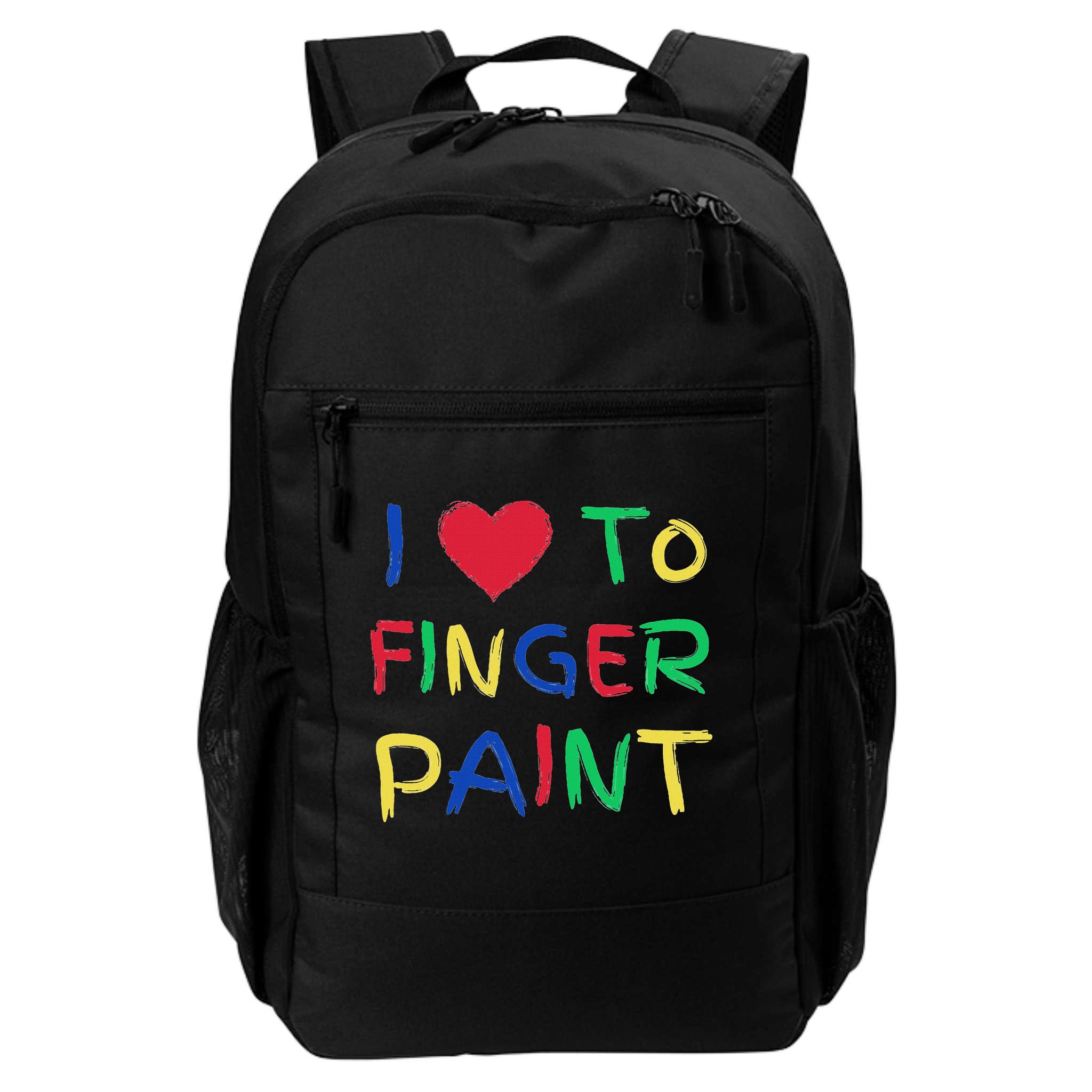I Love To Finger Paint Couple Valentine Day Cute Heart Love Backpack