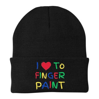 I Love To Finger Paint Couple Valentine Day Cute Heart Love Beanie