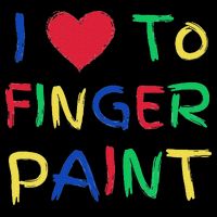 I Love To Finger Paint Couple Valentine Day Cute Heart Love Flat Bill Trucker Hat