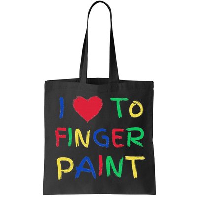I Love To Finger Paint Couple Valentine Day Cute Heart Love Bag