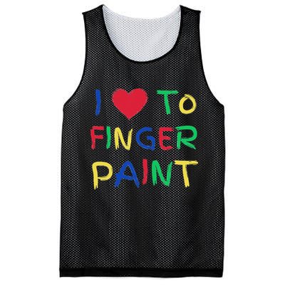 I Love To Finger Paint Couple Valentine Day Cute Heart Love Mesh Reversible Basketball Jersey Tank
