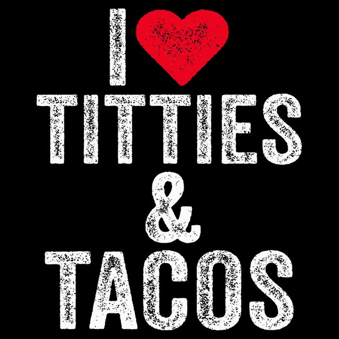 I Love Titties And Tacos Heart Funny Adult Phone Accessory Bag