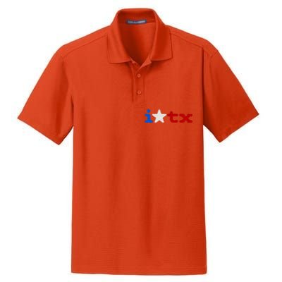 I Love Texas Dry Zone Grid Polo