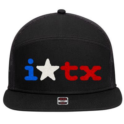 I Love Texas 7 Panel Mesh Trucker Snapback Hat