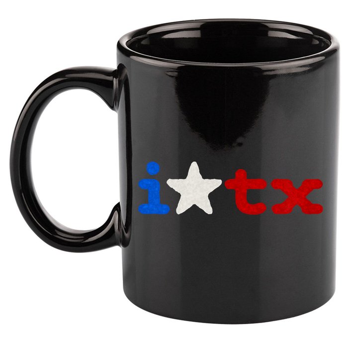 I Love Texas 11oz C Handle Ceramic Mug