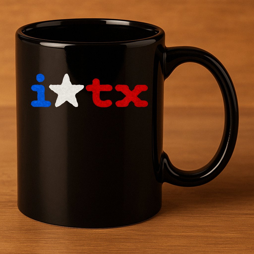I Love Texas 11oz C Handle Ceramic Mug