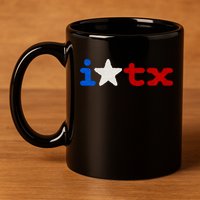 I Love Texas 11oz C Handle Ceramic Mug