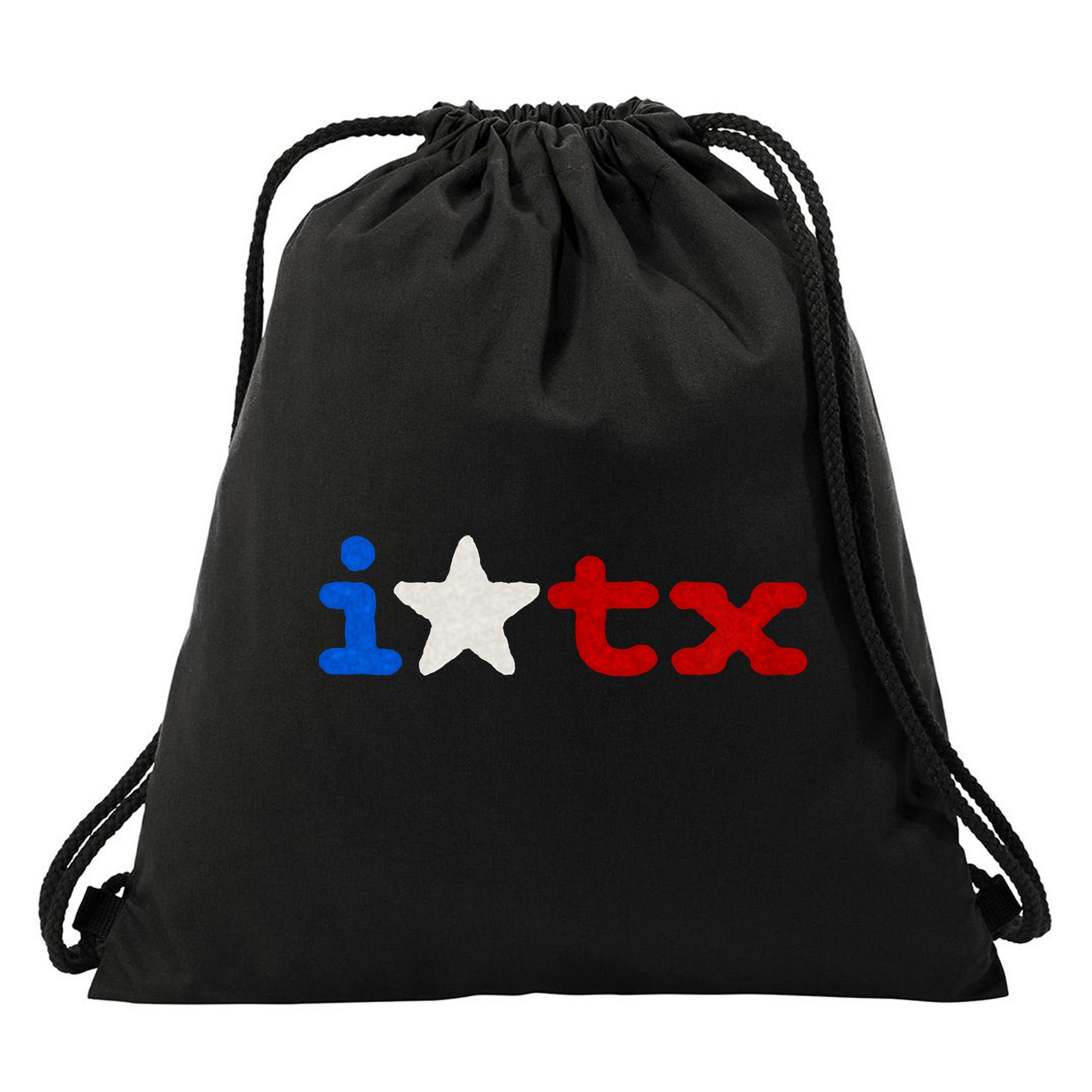 I Love Texas Drawstring Bag