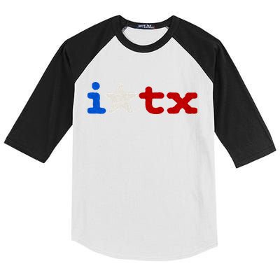 I Love Texas Kids Colorblock Raglan Jersey