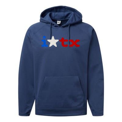 I Love Texas Performance Fleece Hoodie