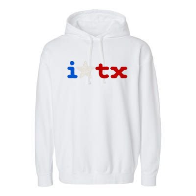 I Love Texas Garment-Dyed Fleece Hoodie