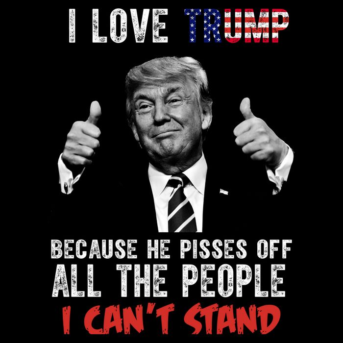I Love Trump Because He Pisses Off All The People I Can’T Stand Funny Flatbill Hat
