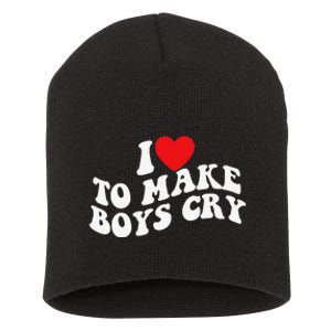 I Love To Make Cry Short Acrylic Beanie