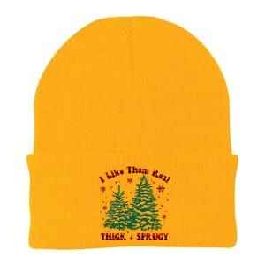 I Like Them Real Thick And Sprucey Christmas Tree Funny Xmas Cute Gift Knit Cap Winter Beanie