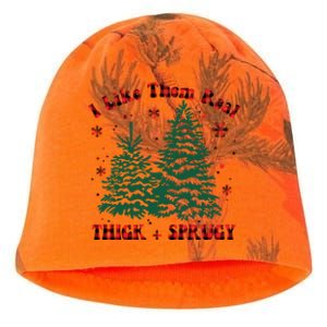 I Like Them Real Thick And Sprucey Christmas Tree Funny Xmas Cute Gift Kati - Camo Knit Beanie