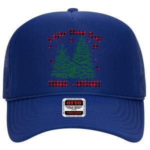 I Like Them Real Thick And Sprucey Christmas Tree Funny Xmas Cute Gift High Crown Mesh Back Trucker Hat