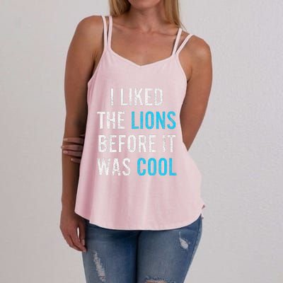 I Liked The Lions Before It Was Cool Funny Memes Women's Strappy Tank