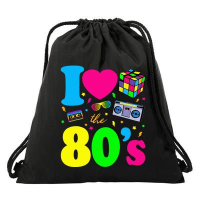 I Love The 80s Clothes Party Funny Drawstring Bag