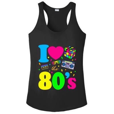I Love The 80s Clothes Party Funny Ladies PosiCharge Competitor Racerback Tank