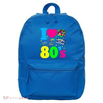 I Love The 80s Clothes Party Funny 16 in Basic Backpack
