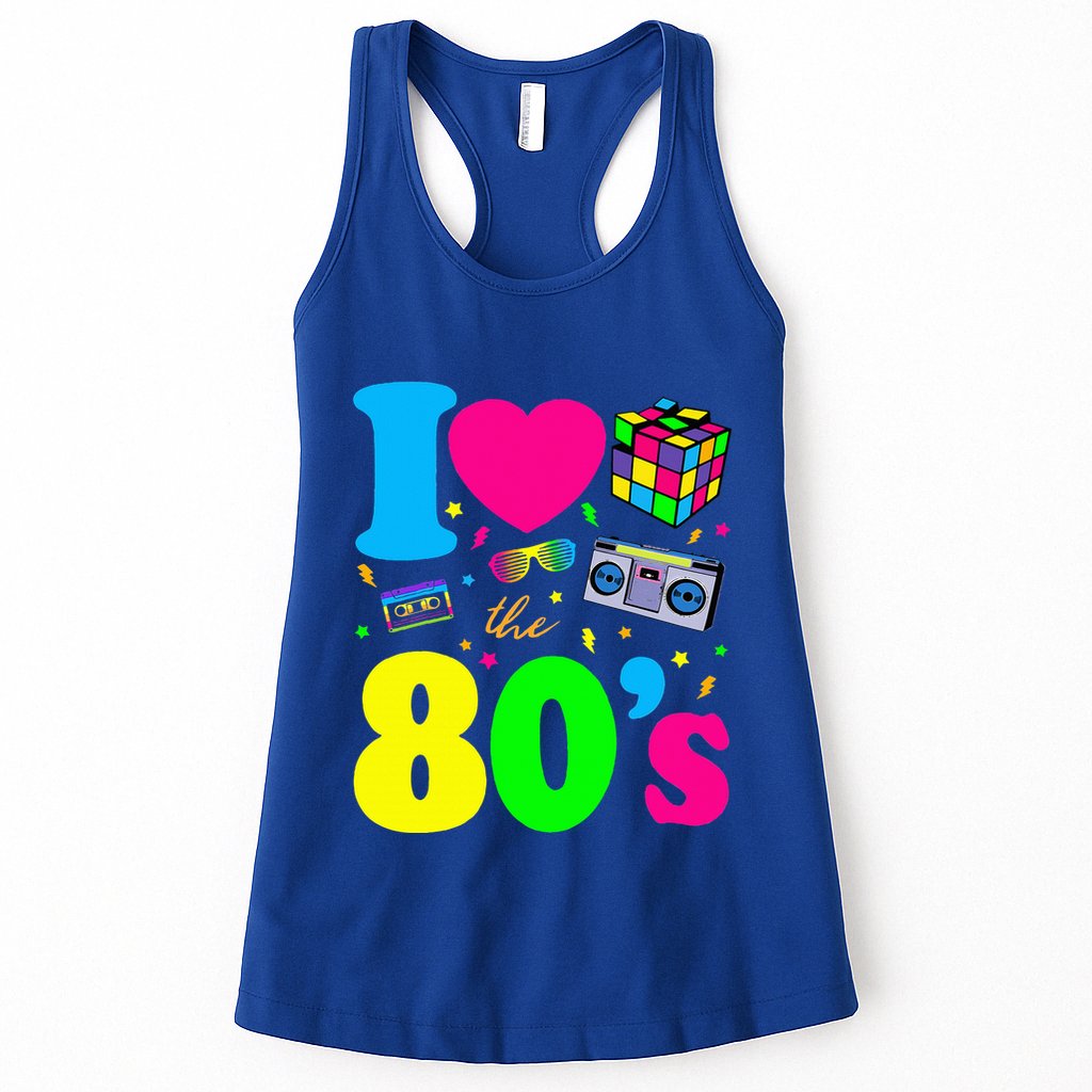 I Love The 80s Clothes Party Funny Womens Tank Top