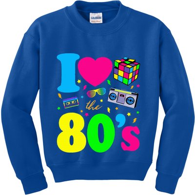 I Love The 80s Clothes Party Funny Kids Sweatshirt
