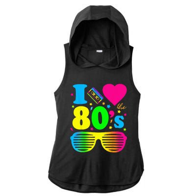 I Love The 80s Clothes For Women And Men Party Funny Ladies PosiCharge Tri-Blend Wicking Draft Hoodie Tank