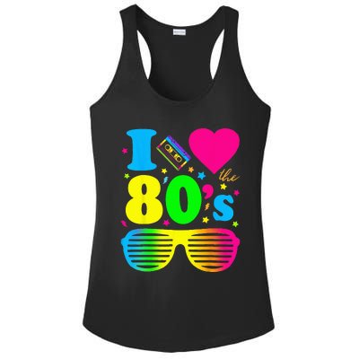 I Love The 80s Clothes For Women And Men Party Funny Ladies PosiCharge Competitor Racerback Tank