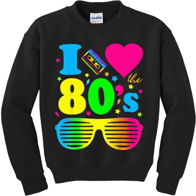 I Love The 80s Clothes For Women And Men Party Funny Kids Sweatshirt