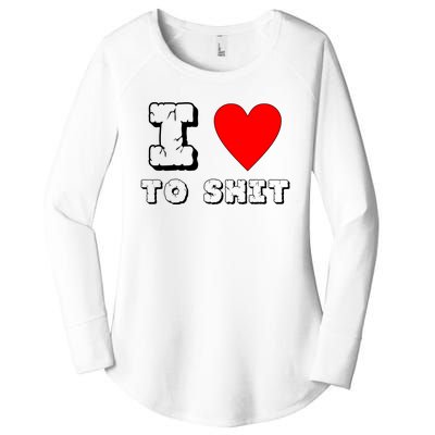 I Love To Shit Women's Perfect Tri Tunic Long Sleeve Shirt