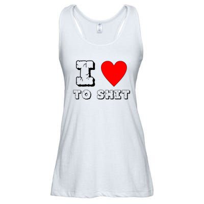 I Love To Shit Ladies Essential Flowy Tank