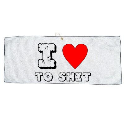 I Love To Shit Large Microfiber Waffle Golf Towel